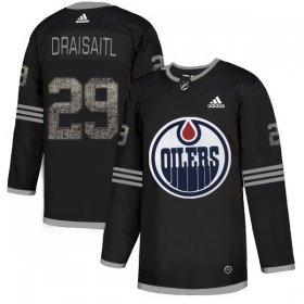 Wholesale Cheap Adidas Oilers #29 Leon Draisaitl Black Authentic Classic Stitched NHL Jersey