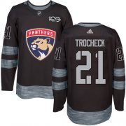 Wholesale Cheap Adidas Panthers #21 Vincent Trocheck Black 1917-2017 100th Anniversary Stitched NHL Jersey