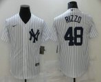 Wholesale Cheap Men's New York Yankees #48 Anthony Rizzo White Stitched MLB Cool Base Nike Jersey