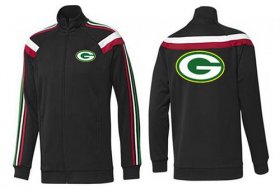 Wholesale Cheap NFL Green Bay Packers Team Logo Jacket Black_2