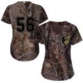 Wholesale Cheap Orioles #56 Darren O'Day Camo Realtree Collection Cool Base Women's Stitched MLB Jersey