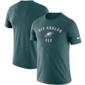Wholesale Cheap Philadelphia Eagles Nike Sideline Local Performance T-Shirt Midnight Green