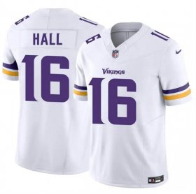Cheap Men\'s Minnesota Vikings #16 Jaren Hall White 2023 F.U.S.E. Vapor Untouchable Limited Football Stitched Jersey
