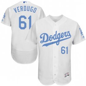 Wholesale Cheap Dodgers #61 Alex Verdugo White Flexbase Authentic Collection Father\'s Day Stitched MLB Jersey