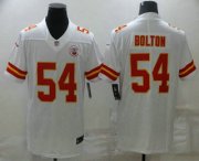 Wholesale Cheap Men's Kansas City Chiefs #54 Nick Bolton White 2021 Vapor Untouchable Stitched NFL Nike Limited Jersey