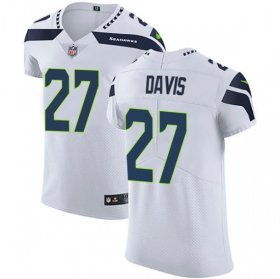 Wholesale Cheap Nike Seahawks #27 Mike Davis White Men\'s Stitched NFL Vapor Untouchable Elite Jersey