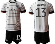 Wholesale Cheap Men 2021 European Cup Germany home white 13 Soccer Jersey