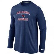 Wholesale Cheap Nike Arizona Cardinals Heart & Soul Long Sleeve T-Shirt Dark Blue