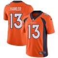Wholesale Cheap Nike Broncos #13 KJ Hamler Orange Team Color Men's Stitched NFL Vapor Untouchable Limited Jersey