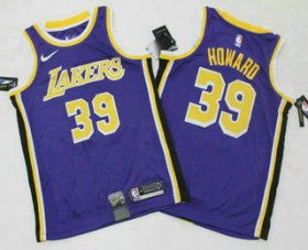 Wholesale Cheap Men\'s Los Angeles Lakers #39 Dwight Howard Purple 2019 Nike Swingman Printed NBA Jersey