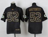 Wholesale Cheap Nike Packers #52 Clay Matthews Black Gold No. Fashion Men's Stitched NFL Elite Jersey