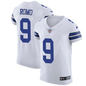 Wholesale Cheap Nike Cowboys #9 Tony Romo White Men\'s Stitched NFL Vapor Untouchable Elite Jersey