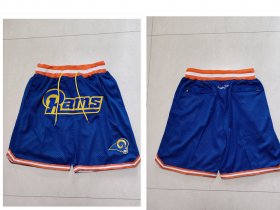 Wholesale Men\'s Los Angeles Rams Blue Just Don Swingman Shorts