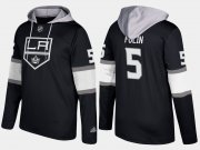 Wholesale Cheap Kings #5 Christian Folin Black Name And Number Hoodie