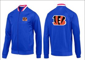 Wholesale Cheap NFL Cincinnati Bengals Team Logo Jacket Blue_1
