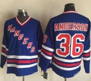 Wholesale Cheap Rangers #36 Glenn Anderson Blue CCM Heroes of Hockey Alumni Stitched NHL Jersey