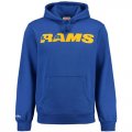 Wholesale Cheap Men's Los Angeles Rams Mitchell & Ness Royal Retro Pullover Hoodie