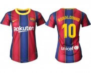 Wholesale Cheap Women 2020-2021 Barcelona home aaa version 10 red Soccer Jerseys