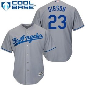 Wholesale Cheap Dodgers #23 Kirk Gibson Grey Cool Base Stitched Youth MLB Jersey