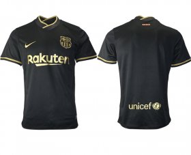 Wholesale Cheap Men 2020-2021 club Barcelona away aaa version blank black Soccer Jerseys