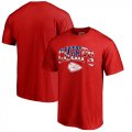 Wholesale Cheap Men's Kansas City Chiefs Pro Line by Fanatics Branded Red Banner Wave T-Shirt
