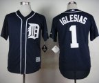 Wholesale Cheap Tigers #1 Jose Iglesias Navy Blue Cool Base Stitched MLB Jersey