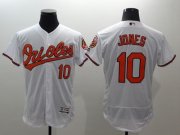 Wholesale Cheap Orioles #10 Adam Jones White Flexbase Authentic Collection Stitched MLB Jersey