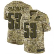 Wholesale Cheap Nike Eagles #53 Nigel Bradham Camo Men's Stitched NFL Limited 2018 Salute To Service Jersey
