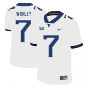 Wholesale Cheap West Virginia Mountaineers 7 Daryl Worley White College Football Jersey