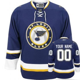Wholesale Cheap Blues Third Personalized Authentic Blue NHL Jersey (S-3XL)