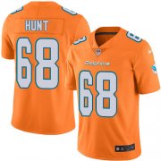 Wholesale Cheap Nike Dolphins #68 Robert Hunt Orange Men's Stitched NFL Limited Rush Jersey