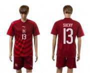 Wholesale Cheap Czech #13 Suchy Red Home Soccer Country Jersey