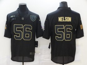 Wholesale Cheap Men\'s Indianapolis Colts #56 Quenton Nelson Black 2020 Salute To Service Stitched NFL Nike Limited Jersey