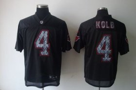 Wholesale Cheap Sideline Black United Cardinals #4 Kevin Kolb Black Stitched NFL Jersey