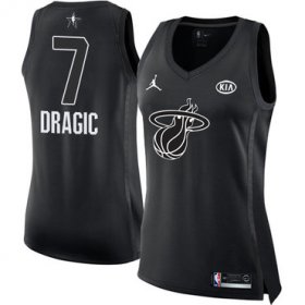 Wholesale Cheap Nike Miami Heat #7 Goran Dragic Black Women\'s NBA Jordan Swingman 2018 All-Star Game Jersey