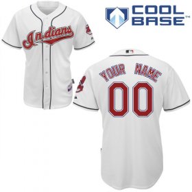 Wholesale Cheap Indians Personalized Authentic White MLB Jersey (S-3XL)