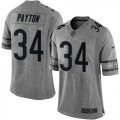 Wholesale Cheap Nike Bears #34 Walter Payton Gray Men's Stitched NFL Limited Gridiron Gray Jersey