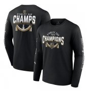 Wholesale Cheap Men's Vegas Golden Knights Black 2023 Stanley Cup Champions Banner Long Sleeve T-Shirt
