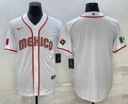 Cheap Men's USA Baseball Blank 2023 White World Classic Stitched Jerseys