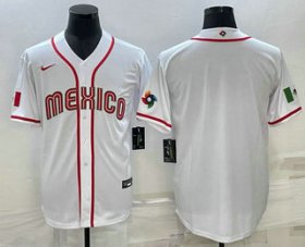 Cheap Men\'s USA Baseball Blank 2023 White World Classic Stitched Jerseys