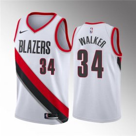 Wholesale Cheap Men\'s Portland Trail Blazers #34 Jabari Walker White Association Edition Stitched Basketball Jersey