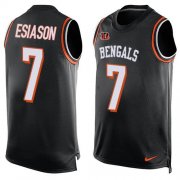 Wholesale Cheap Nike Bengals #7 Boomer Esiason Black Team Color Men's Stitched NFL Limited Tank Top Jersey