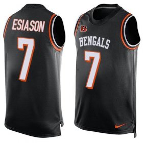 Wholesale Cheap Nike Bengals #7 Boomer Esiason Black Team Color Men\'s Stitched NFL Limited Tank Top Jersey