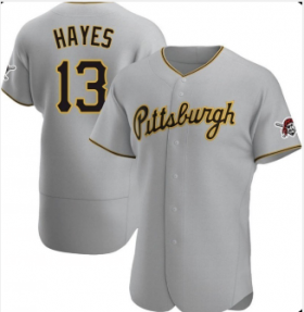 Wholesale Cheap Men\'s Pittsburgh Pirates #13 KeBryan Hayes Gray Flex Base Stitched Jersey