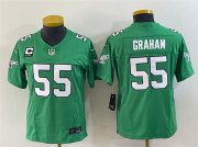 Wholesale Cheap Youth Philadelphia Eagles #55 Brandon Graham Green 2023 F.U.S.E. With C Patch Stitched Football Jersey