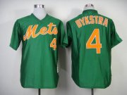 Wholesale Cheap Mitchell And Ness 1985 Mets #4 Lenny Dykstra Green Throwback Stitched MLB Jersey