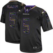 Wholesale Cheap Nike Ravens #5 Joe Flacco Black Men's Stitched NFL Elite Camo Fashion Jersey