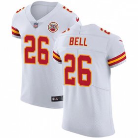 Wholesale Cheap Nike Chiefs #26 Le\'Veon Bell White Men\'s Stitched NFL New Elite Jersey