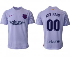 Wholesale Cheap Men 2021-2022 Club Barcelona away aaa version purple customized Soccer Jersey