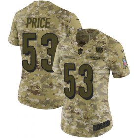 Wholesale Cheap Nike Bengals #53 Billy Price Camo Women\'s Stitched NFL Limited 2018 Salute to Service Jersey